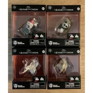 Disney T. Burton Nightmare Before Christmas Pull Back Car Complete Set Of 4, NIB
